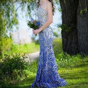 Jovani dress! Blue/Silver